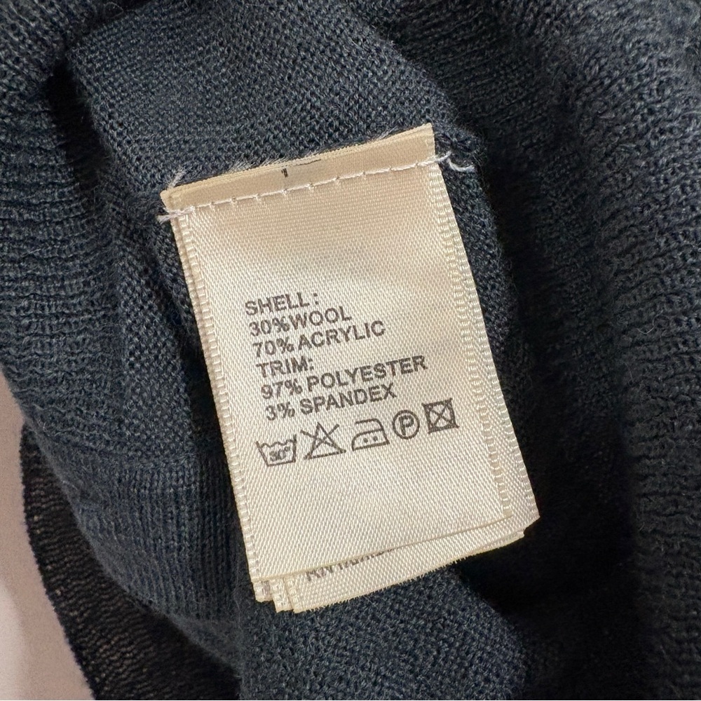 Darling for Anthropologie Wool Blend Pleated Bow Collar Cardigan, “Medium” - Picture 6 of 7